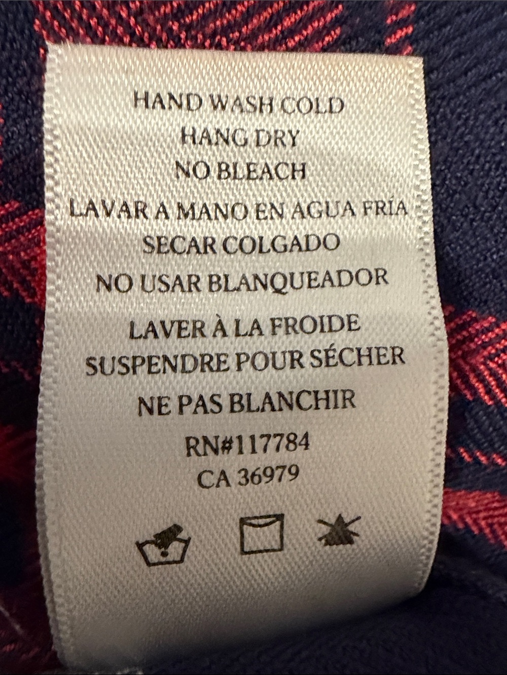 Rails Hunter Plaid Shirt Small White Indigo Blush Rayon - Picture 5 of 8